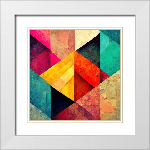 The Color Map 5 White Modern Wood Framed Art Print with Double Matting by Screendoor