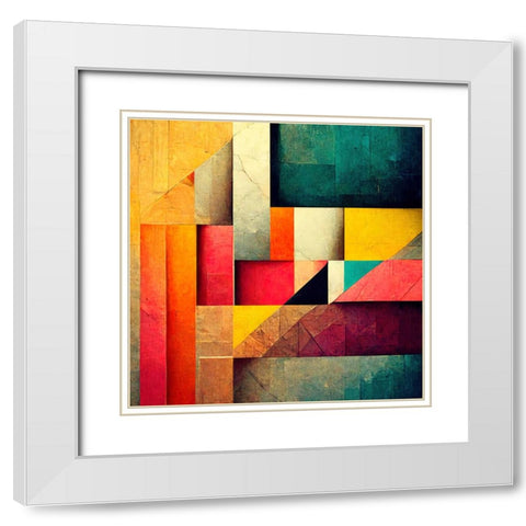 The Color Map White Modern Wood Framed Art Print with Double Matting by Screendoor