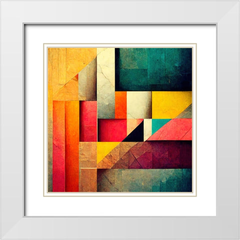 The Color Map White Modern Wood Framed Art Print with Double Matting by Screendoor