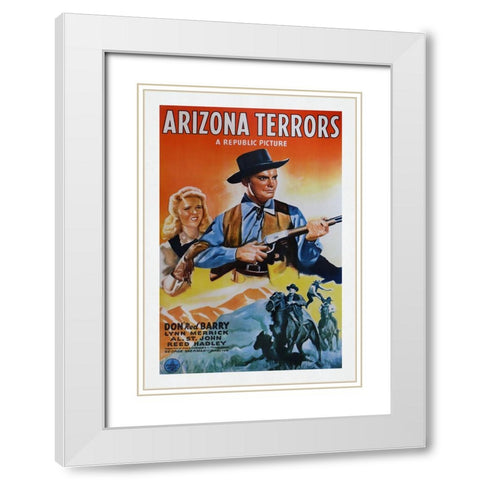 Arizona Terrors White Modern Wood Framed Art Print with Double Matting by Screendoor