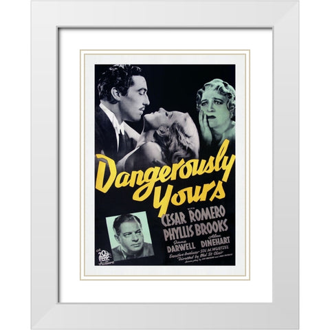 Dangerously Yours White Modern Wood Framed Art Print with Double Matting by Screendoor
