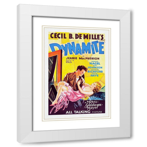 Dynamite White Modern Wood Framed Art Print with Double Matting by Screendoor