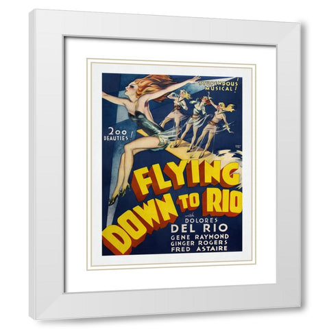 Flying Down To Rio White Modern Wood Framed Art Print with Double Matting by Screendoor