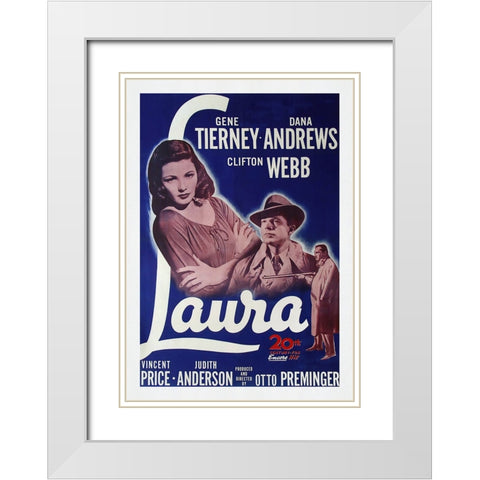 Laura White Modern Wood Framed Art Print with Double Matting by Screendoor