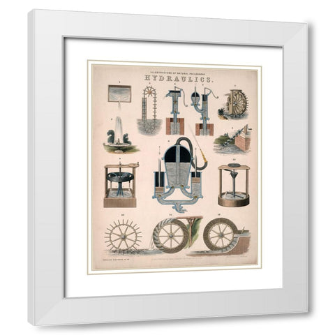 Hydraulics - 1850 White Modern Wood Framed Art Print with Double Matting by Emslie, John