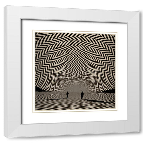 This Place White Modern Wood Framed Art Print with Double Matting by Wonder, Howie