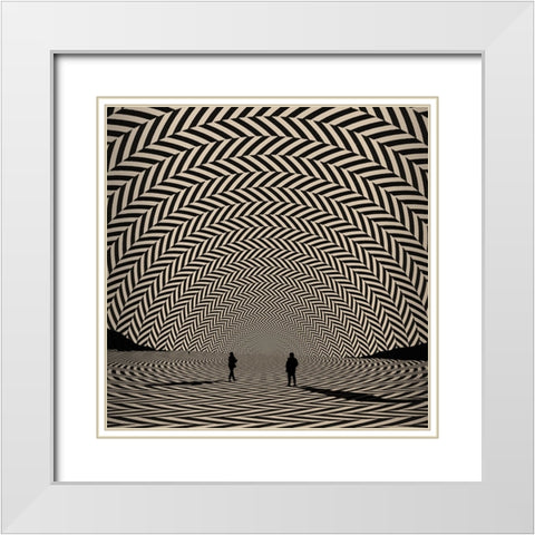 This Place White Modern Wood Framed Art Print with Double Matting by Wonder, Howie