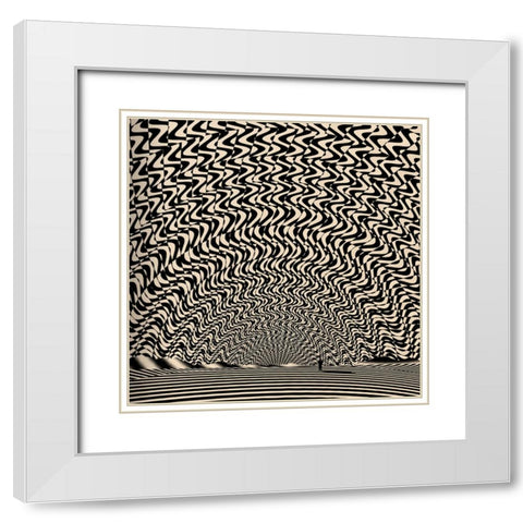 Round White Modern Wood Framed Art Print with Double Matting by Wonder, Howie