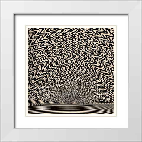 Round White Modern Wood Framed Art Print with Double Matting by Wonder, Howie