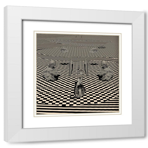 Mechanics White Modern Wood Framed Art Print with Double Matting by Wonder, Howie