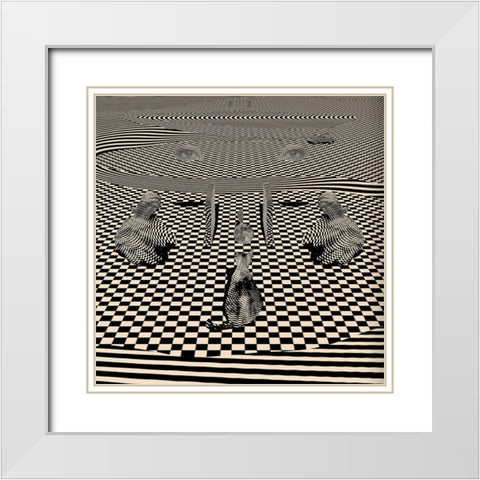 Mechanics White Modern Wood Framed Art Print with Double Matting by Wonder, Howie