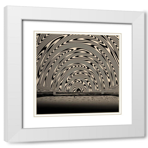 Lake White Modern Wood Framed Art Print with Double Matting by Wonder, Howie