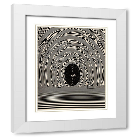 Skylab White Modern Wood Framed Art Print with Double Matting by Wonder, Howie