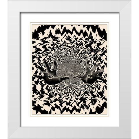 Unknown Senses White Modern Wood Framed Art Print with Double Matting by Wonder, Howie