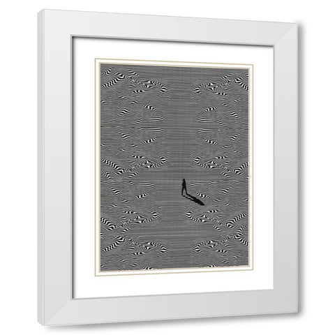 Vigilant White Modern Wood Framed Art Print with Double Matting by Wonder, Howie