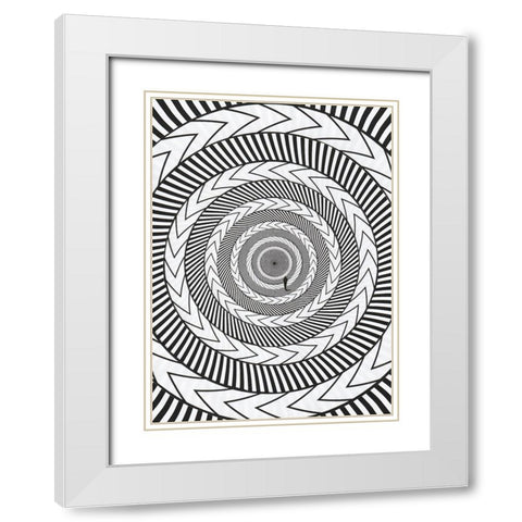 Untitled - Motion White Modern Wood Framed Art Print with Double Matting by Wonder, Howie