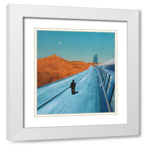 Time Shift White Modern Wood Framed Art Print with Double Matting by Wonder, Howie