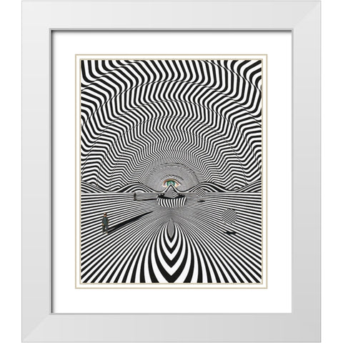 Relic White Modern Wood Framed Art Print with Double Matting by Wonder, Howie