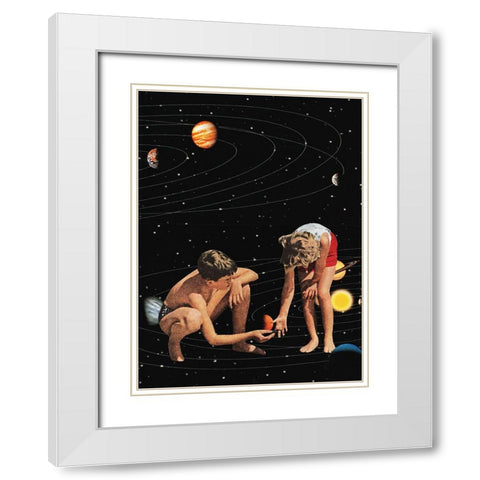 Playground White Modern Wood Framed Art Print with Double Matting by Wonder, Howie