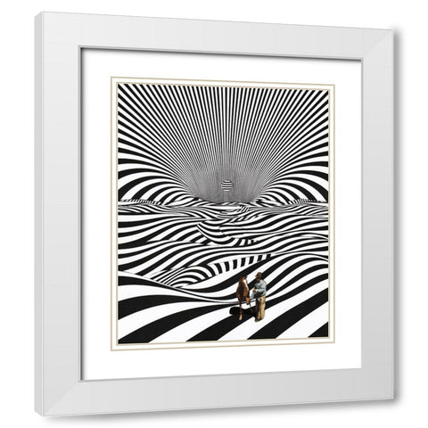 Long And Winding Road White Modern Wood Framed Art Print with Double Matting by Wonder, Howie
