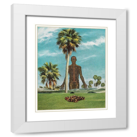 Interdimensional Being White Modern Wood Framed Art Print with Double Matting by Wonder, Howie