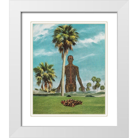 Interdimensional Being White Modern Wood Framed Art Print with Double Matting by Wonder, Howie