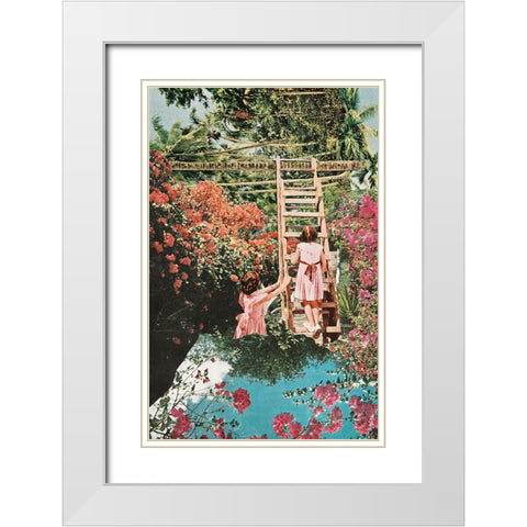 Climb White Modern Wood Framed Art Print with Double Matting by Wonder, Howie