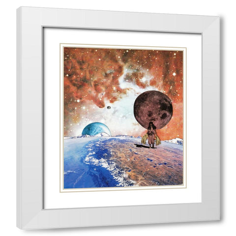 Manifestation White Modern Wood Framed Art Print with Double Matting by Wonder, Howie