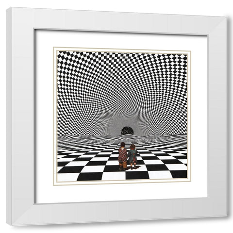 Lucid White Modern Wood Framed Art Print with Double Matting by Wonder, Howie