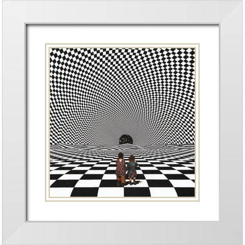 Lucid White Modern Wood Framed Art Print with Double Matting by Wonder, Howie