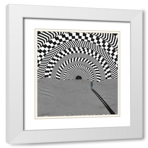Implicate And Explicate Order White Modern Wood Framed Art Print with Double Matting by Wonder, Howie