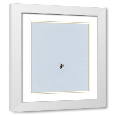 Segment White Modern Wood Framed Art Print with Double Matting by Wonder, Howie