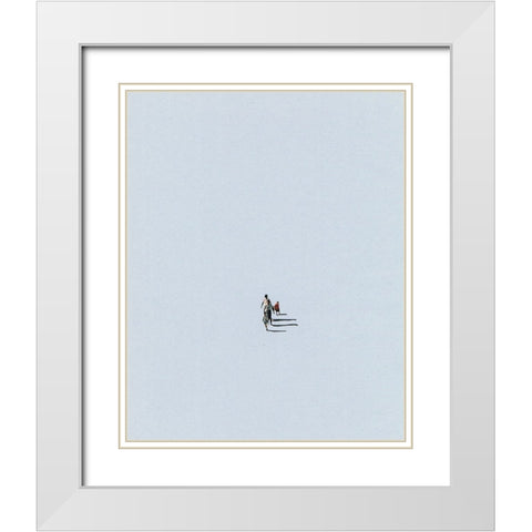 Segment White Modern Wood Framed Art Print with Double Matting by Wonder, Howie