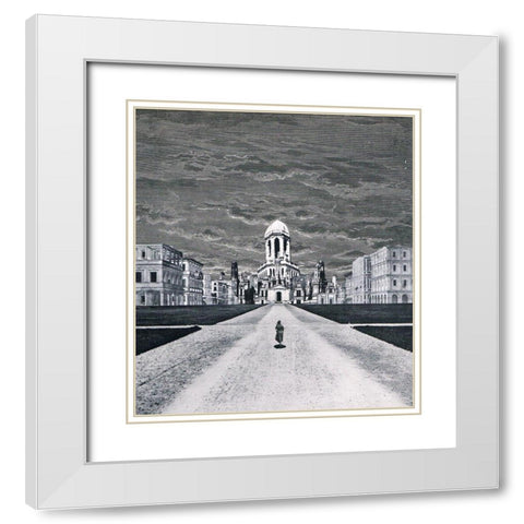 Untitled White Modern Wood Framed Art Print with Double Matting by Wonder, Howie