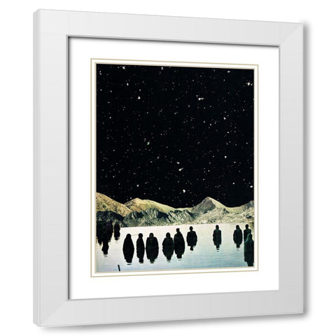 Shadow White Modern Wood Framed Art Print with Double Matting by Wonder, Howie