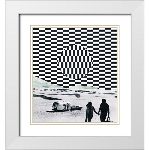 Memory White Modern Wood Framed Art Print with Double Matting by Wonder, Howie