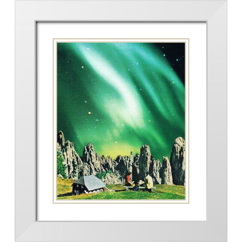 Invitation White Modern Wood Framed Art Print with Double Matting by Wonder, Howie