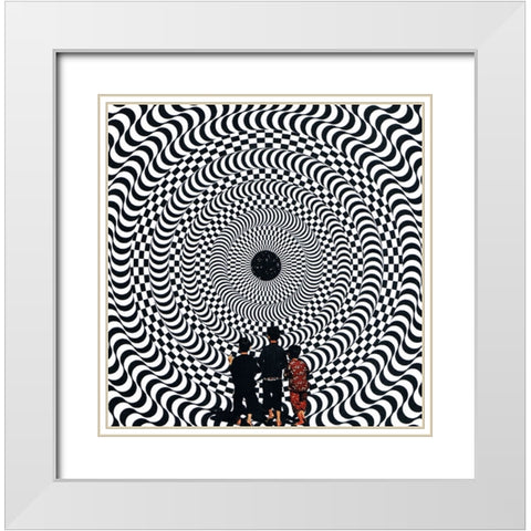 Introspection White Modern Wood Framed Art Print with Double Matting by Wonder, Howie