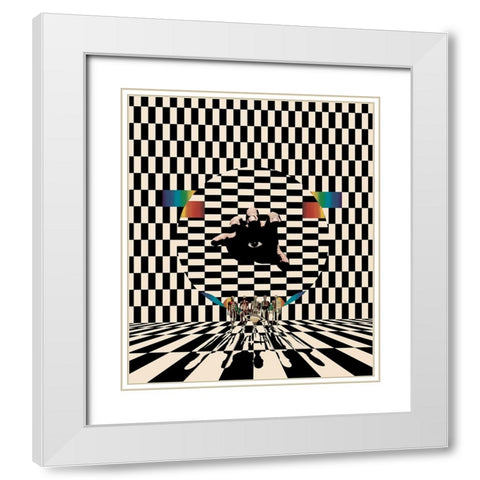 Prism White Modern Wood Framed Art Print with Double Matting by Wonder, Howie