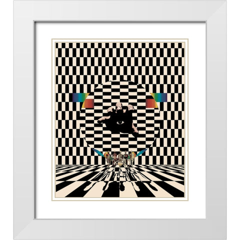 Prism White Modern Wood Framed Art Print with Double Matting by Wonder, Howie
