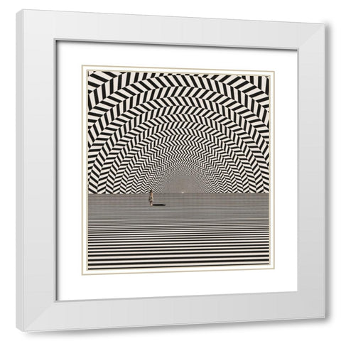 Beyond White Modern Wood Framed Art Print with Double Matting by Wonder, Howie