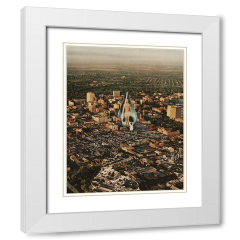 Contact White Modern Wood Framed Art Print with Double Matting by Wonder, Howie