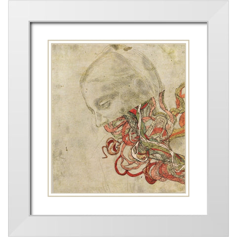 Contour White Modern Wood Framed Art Print with Double Matting by Wonder, Howie