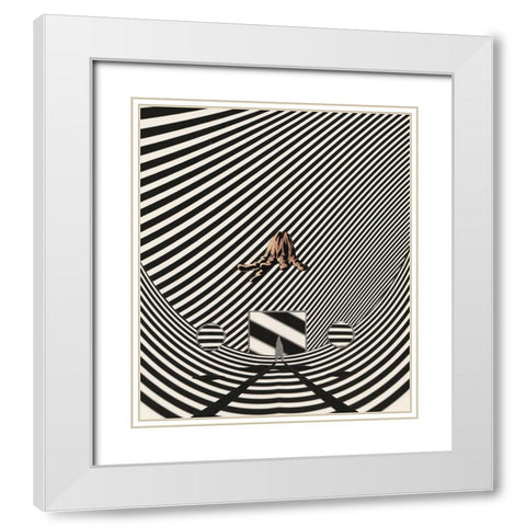 Eternal White Modern Wood Framed Art Print with Double Matting by Wonder, Howie