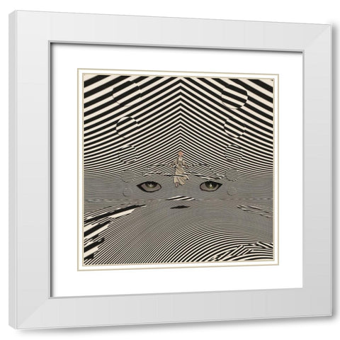 Gaze White Modern Wood Framed Art Print with Double Matting by Wonder, Howie