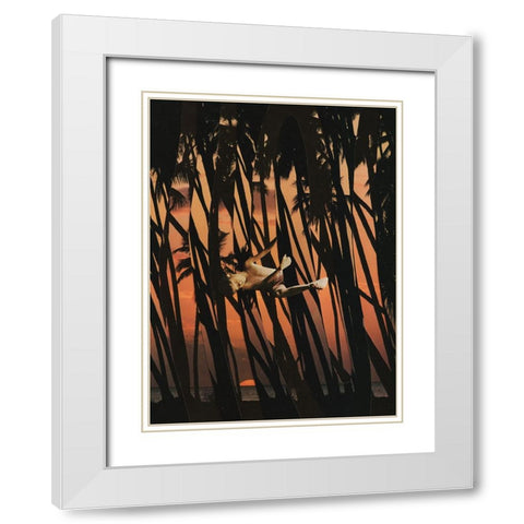 Grip White Modern Wood Framed Art Print with Double Matting by Wonder, Howie