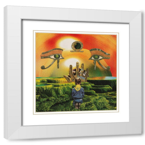 Horus White Modern Wood Framed Art Print with Double Matting by Wonder, Howie