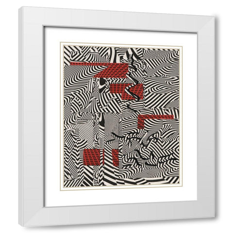 Intersect White Modern Wood Framed Art Print with Double Matting by Wonder, Howie