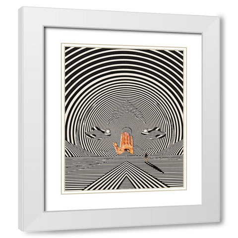 Lucid Dream White Modern Wood Framed Art Print with Double Matting by Wonder, Howie