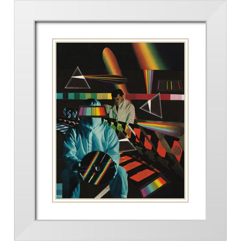 Prism White Modern Wood Framed Art Print with Double Matting by Wonder, Howie